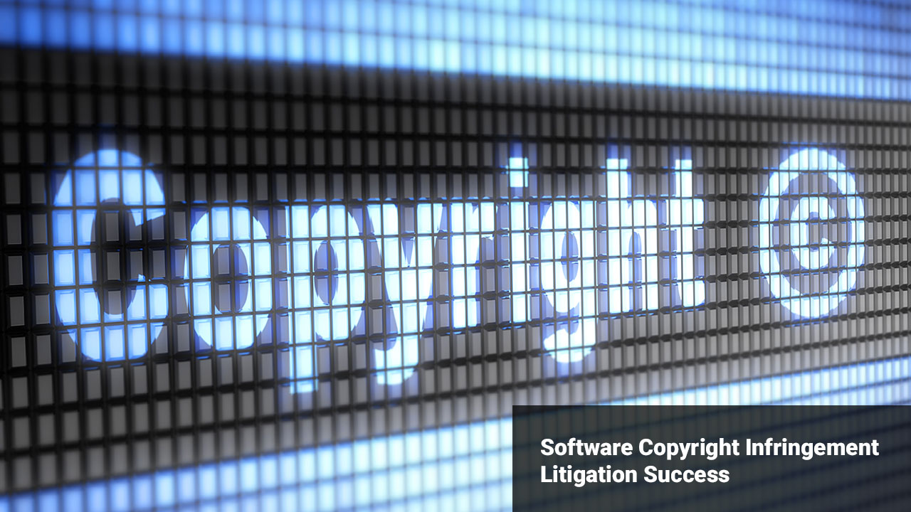 Software Copyright Infringement success for our firm