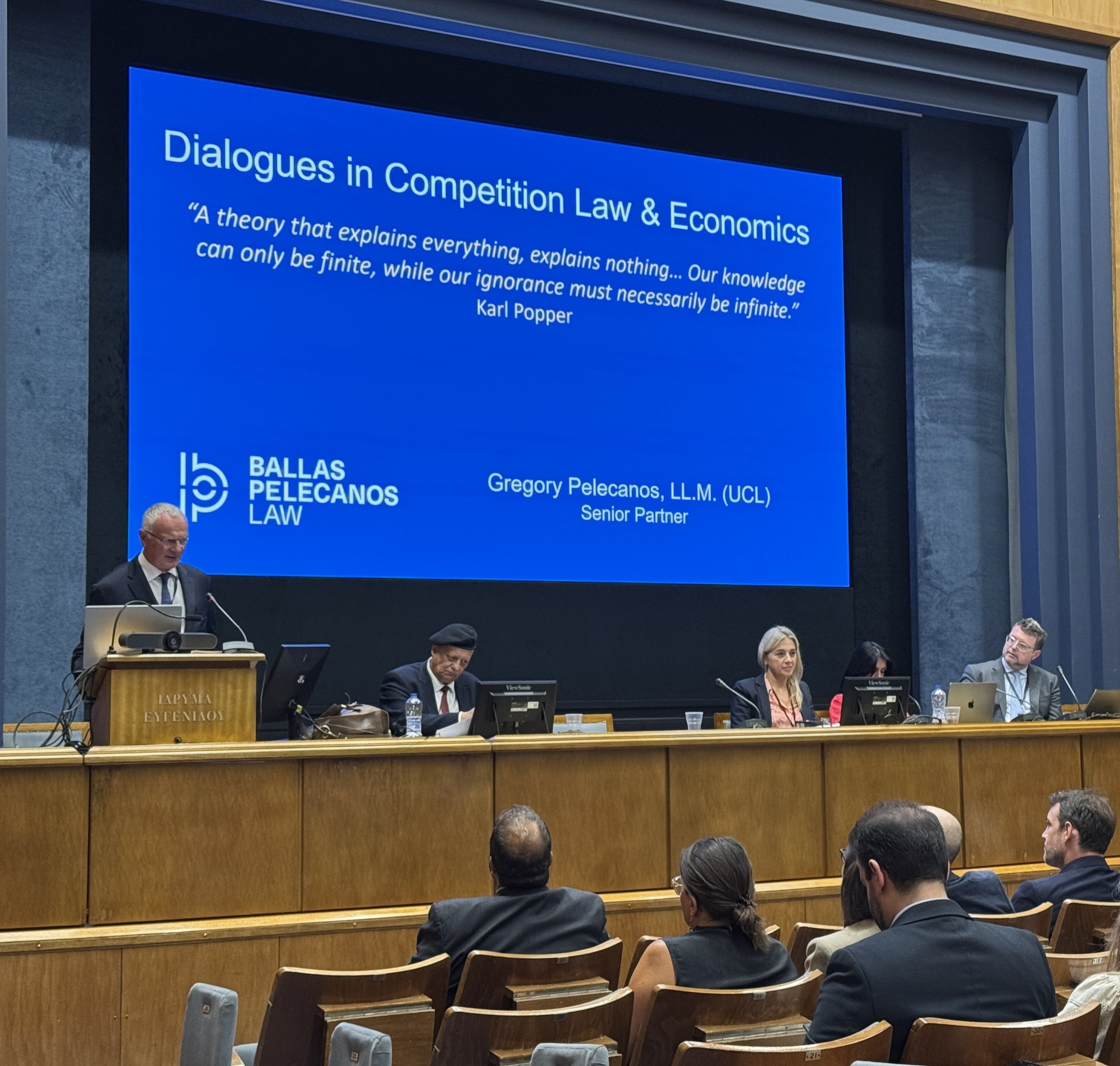 Gregory Pelecanos at the 2nd International Conference on Dialogues in Competition Law and Economics
